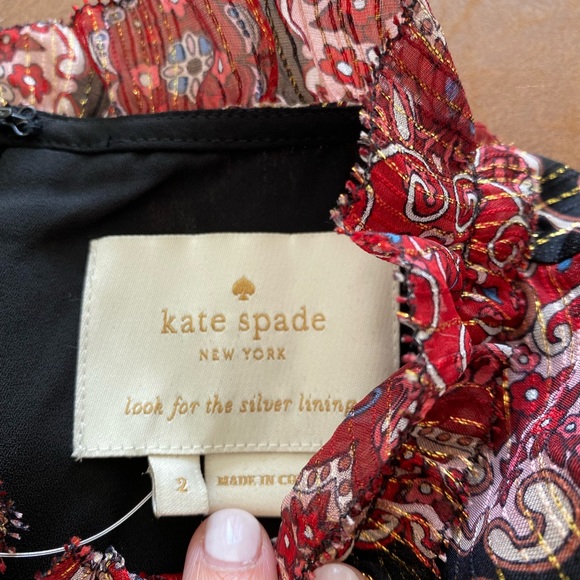 NWT Kate Spade Medallion Metallic Dress - Picture 2 of 6
